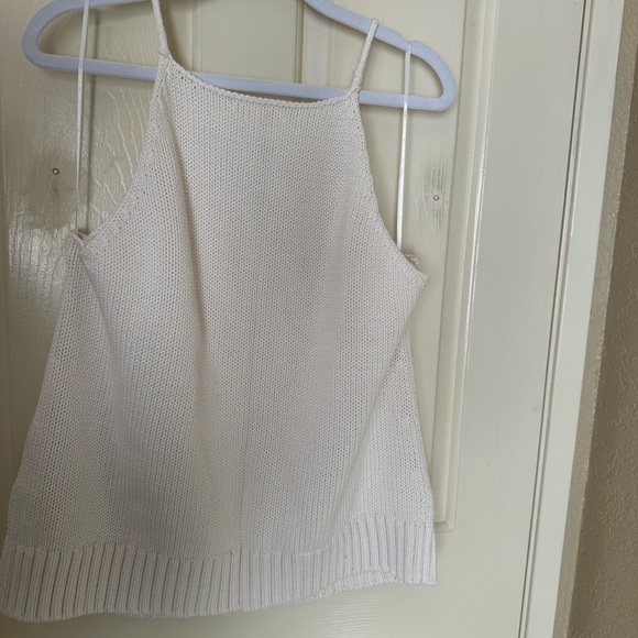 Banana Republic White Ribbed Sleeveless Tank Top - Picture 6 of 8
